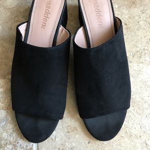 Black Madden NYC Suede Type Slip Ons